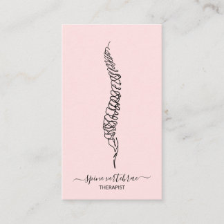 Pink Spine vertebrae orthopedic doctor Business Card