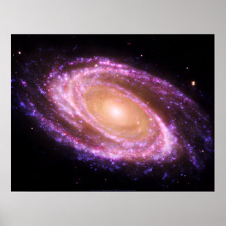 Pink Spiral Galaxy Large Poster
