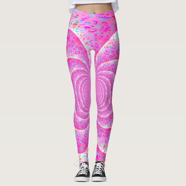 Pink Spiral Leggings (Front)