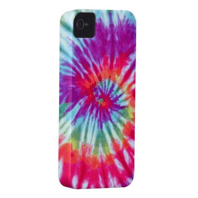 Pink Spiral Tie-Dye Case-Mate iPhone 4 Case-Mate iPhone Case (Back/Right)