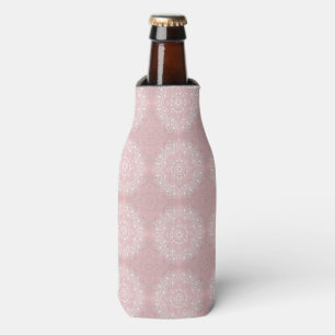 Pink spiritual Indian mandala pattern Bottle Cooler