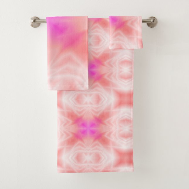 Pink Splash Bath Towel Set (Insitu)