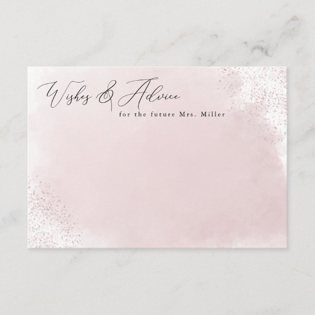Pink Splash Minimalist Wings & Conseils Cartes (Devant)
