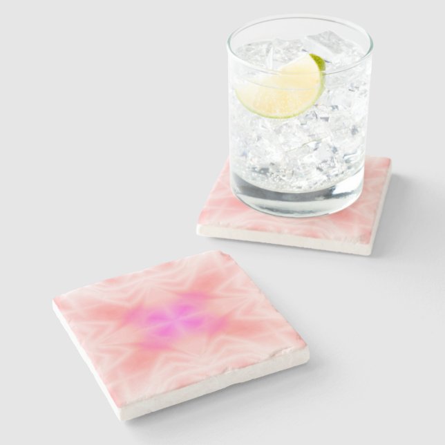 Pink Splash Stone Coaster (Side)