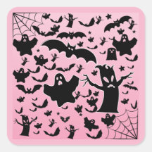 Pink Spooky Ghost Scene Design