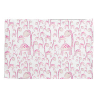 Pink Spotted Dinosaur Pillow Case