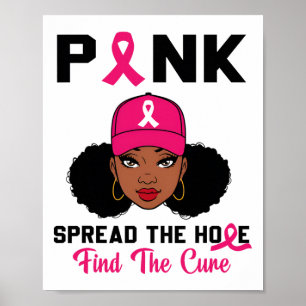 Pink Spread The Hope Find The Cure Breast Cancer A Poster