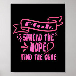 Pink Spread The Hope Find The Cure _ Breast Cancer Poster