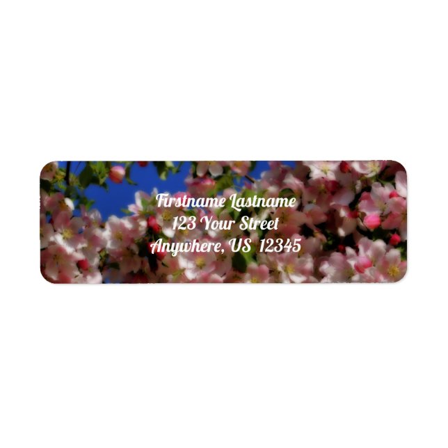 Pink Spring Blossom Blue Sky Orton Effect  Address (Front)