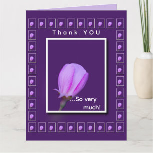 Pink Spring Blossom Flower Personalized Thank You Card