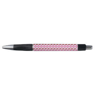 Pink Spring Cherry blossom and cherries Patterned Pen
