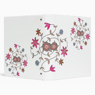 Pink Spring Flower Garden Binder