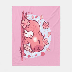 Pink Spring Friends Fleece Blanket