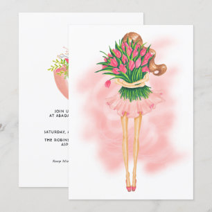 Pink Spring Invitation de fête d'anniversaire