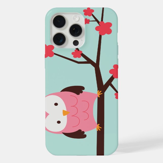 Pink Spring Owl iPhone Case (Back)