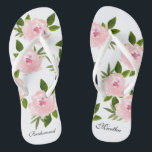 Pink spring wedding bridesmaid gift flip flops<br><div class="desc">Pink spring wedding bridesmaid gift flip flops
Perfect bridesmaid gift for a pink spring theme wedding</div>