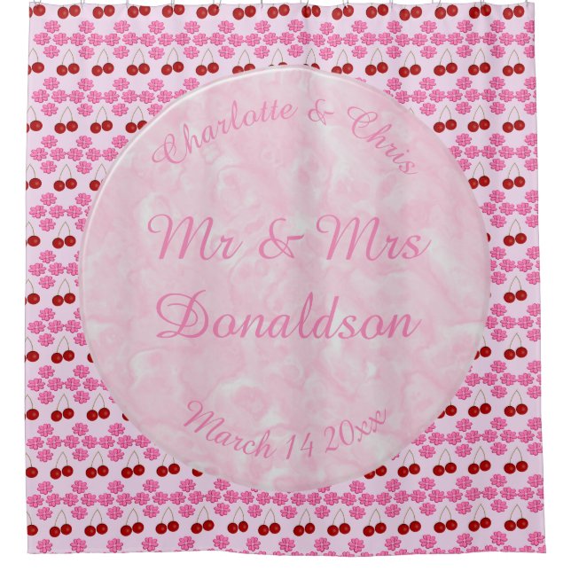 Pink Spring Wedding Cherry blossom and cherries (Front)