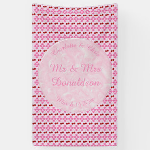 Pink Spring Wedding Cherry blossom and cherries Banner