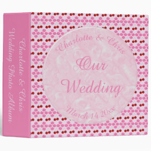 Pink Spring Wedding Cherry blossom and cherries Binder