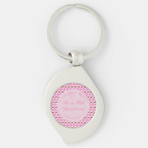 Pink Spring Wedding Cherry blossom and cherries Keychain