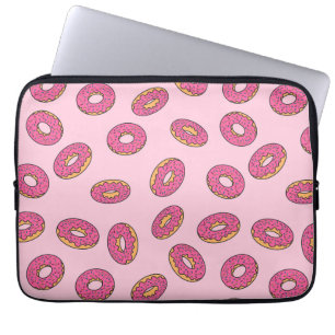 Pink Sprinkle Doughnut Pattern Laptop Sleeve