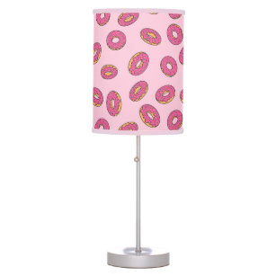Pink Sprinkle Doughnut Pattern Table Lamp