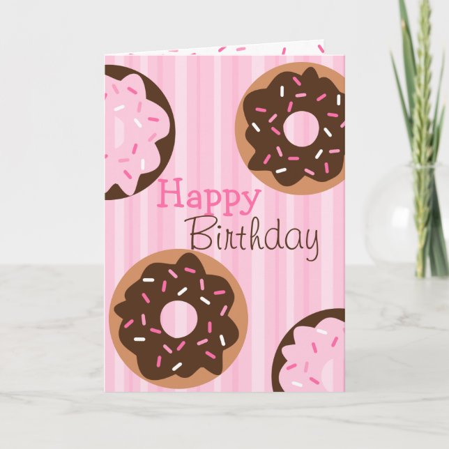 Pink Sprinkled Doughnut Card (Front)