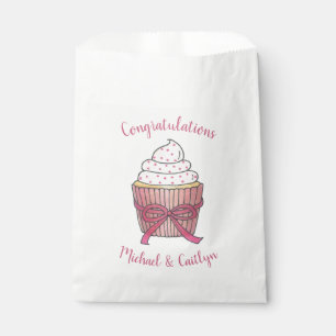 Pink Sprinkles Cupcake Wedding Bridal Shower Cake Favour Bag