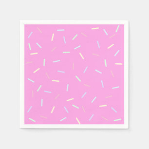 Pink Sprinkles Print Paper Bowl Napkin