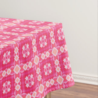 Pink square abstract floral baby girl pattern tablecloth