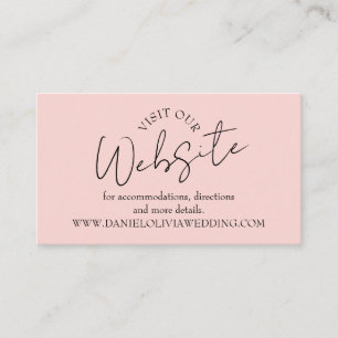Pink Square Wedding Business Card