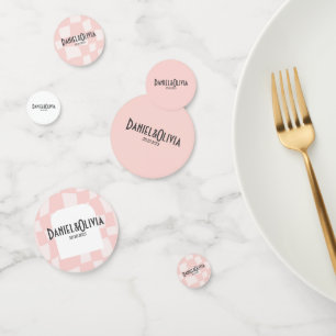 Pink Square Wedding Confetti