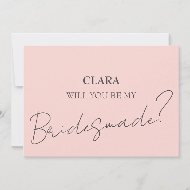 Pink Square Wedding Invitation (Front)