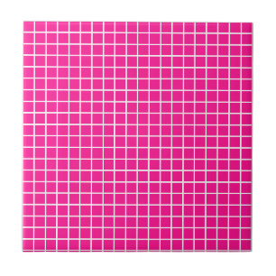 Pink Squares Ceramic Tile
