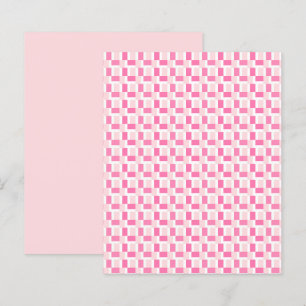 Pink Squares Checks Geometric Scrapbook Paper