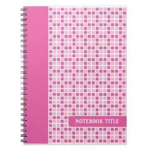Pink Squares Pattern Notebook