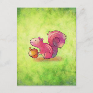 Pink Squirrel Postcard