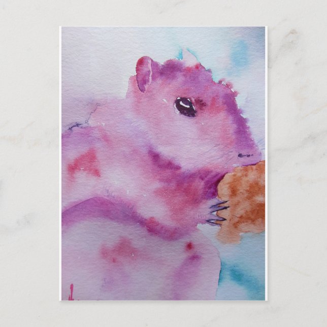 Pink Squirrel Postcard (Front)