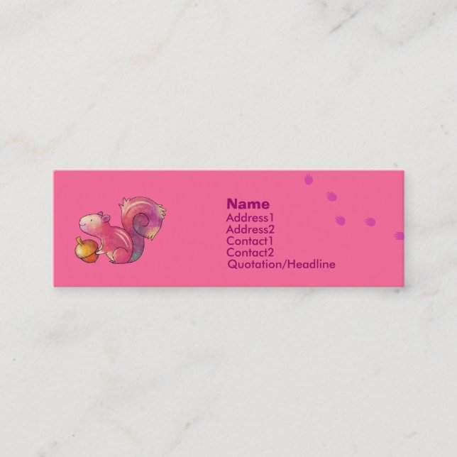Pink squirrel Profile Card (Front)