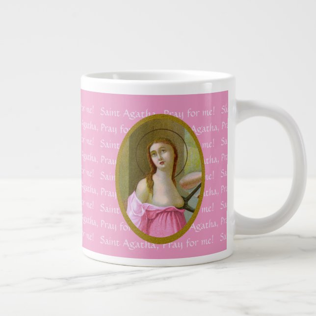 Pink St. Agatha (M 003) 20 oz. Mug de café Jumbo (Droite)