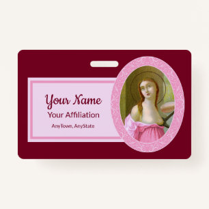Pink St. Agatha (M 003) Badge 2