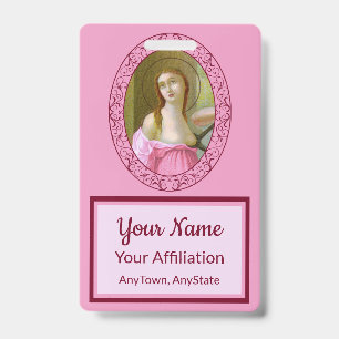 Pink St. Agatha (M 003) Badge 3