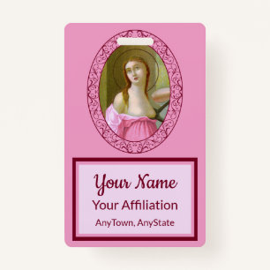 Pink St. Agatha (M 003) Badge 3