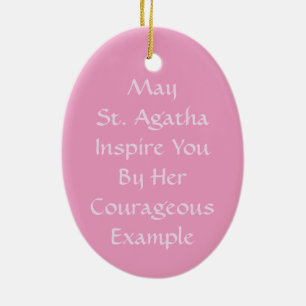 Pink St. Agatha (M 003) Ceramic Ornament