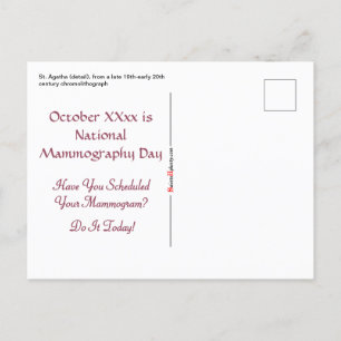 Pink St. Agatha (M 003) Postcard 2