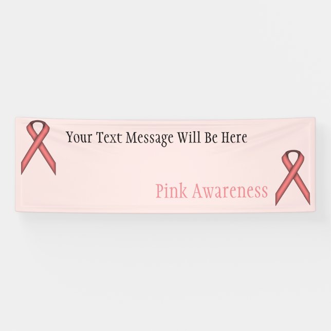 Pink Standard Ribbon Banner (Horizontal)