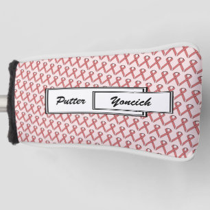 Pink Standard Ribbon by Kenneth Yoncich Golf Head Cover