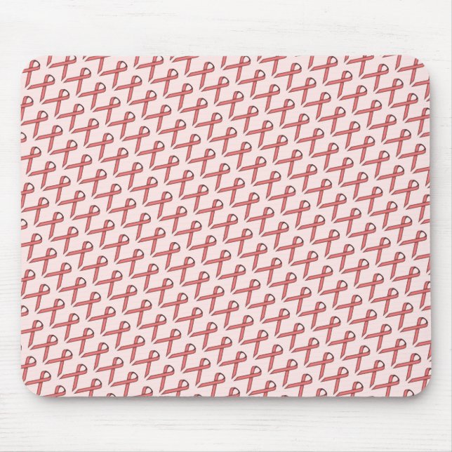 Pink Standard Ribbon by Kenneth Yoncich Mouse Pad (Front)