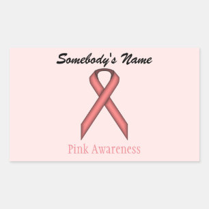 Pink Standard Ribbon by Kenneth Yoncich Sticker