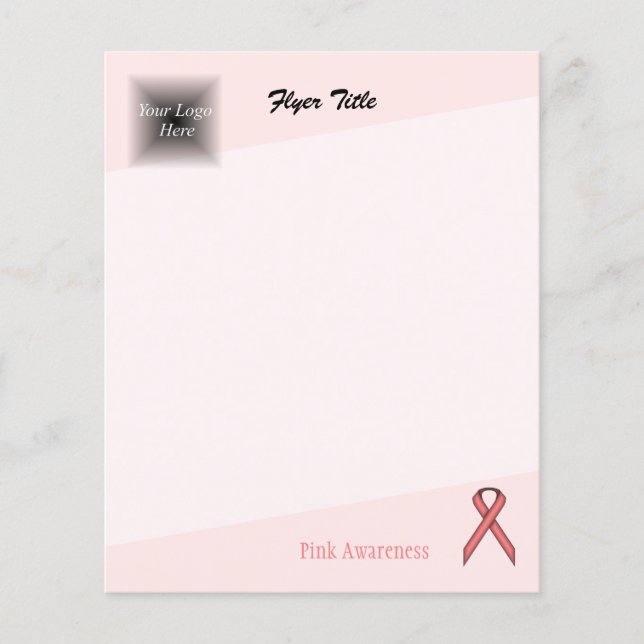Pink Standard Ribbon Flyer (Front)